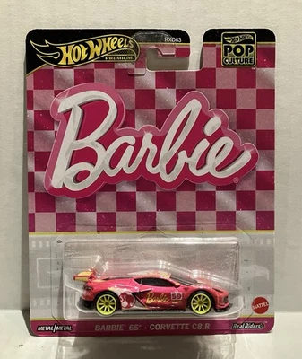Barbie 65th Corvette C8.R Rosa Hot Wheels Premium Cultura Pop *Leer/Ver Fotos* Foto 1 de 4