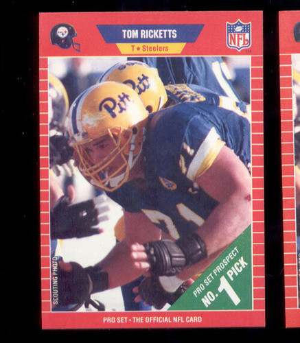 1989 Pro Set TOM RICKETTS Pittsburgh Steelers Rookie Card | eBay