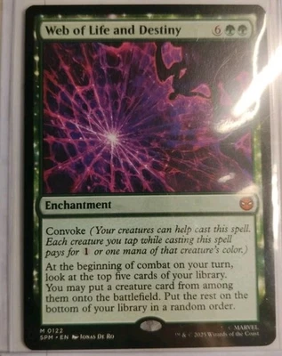 MTG Web of Life and Destiny 0122 Regular M/NM Marvel's Spider-Man  - Image 1 of 2