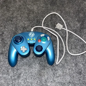 Nintendo GameCube Controller For Wii Blue Samus Edition Wired Smash Bros - Picture 1 of 3