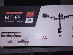 Dreifach Tischhalterung Monitorarm 360° Monitor Home Office Halterung 13-27 Zoll - Photo 1/5