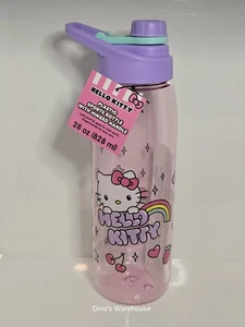 Hello Kitty Sanrio 28 Unzen Sportflasche lila Deckel Klappgriff Obst Neu mit Etikett - Bild 1 von 7