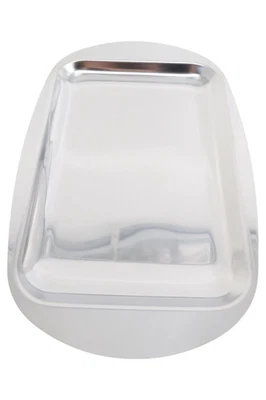 Modernes Serviertablett Silber Metall Minimalistisch Quadratisch Deko Tablett - Bild 1 von 3