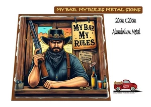 Letrero de bar propio, letrero de regalo de novedad para bar en casa, letrero de metal para bar de pub, arte de pared para sala de bar - Imagen 1 de 1