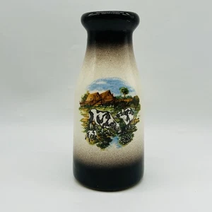 Vintage Porcelain Ombré Milk Bottle With Holstein Cows 7 Inches - Picture 1 of 11