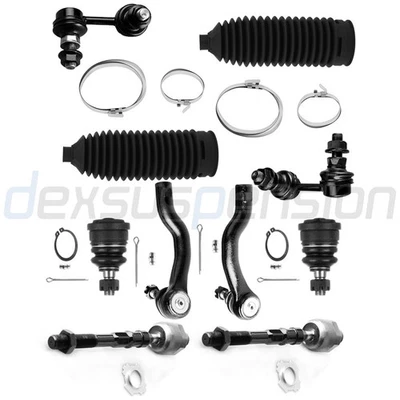 10x Fits 2005-2018 Nissan Frontier Upper Ball Joints Tie Rod Rack Pinion Bellow - Image 1 of 4