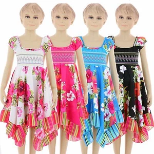 KK604 Kinder Mädchen sommer kleid Kinder festlich Kleid - Bild 1 von 15
