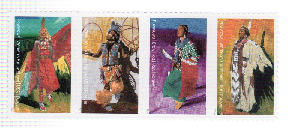 Scott #5981a PowWows Native American Culture Strip of 4 Forever Stamps - MNH - Image 1 of 1