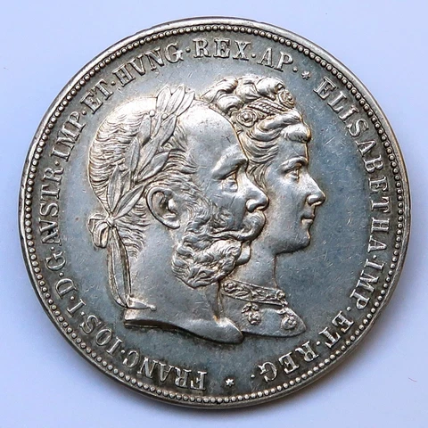 2 Gulden 1879, Franz Joseph I. Silver Wedding Jubilee, Mint Vienna Cover
