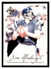2000 Pacific Private Stock #82 JIM HARBAUGH San Diego Chargers ~F8O