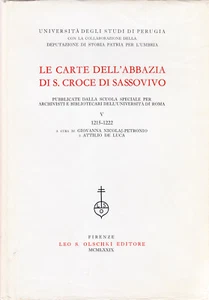 Le carte dell'Abbazia di S. Croce di Sassovivo V: 1215-1222 - Picture 1 of 1