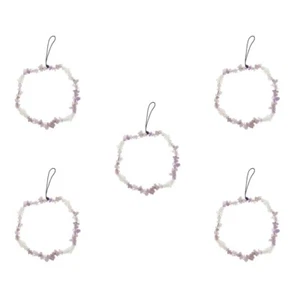 Set of 5 Mobile Phone Cord Crystal Stone Hanging Ropes Cell Lanyard - Zdjęcie 1 z 12