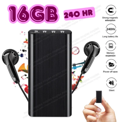 Spy Mini Digital Voice Activated Recorder 16GB Audio Recording Device MP3 Player - Image 1 of 4