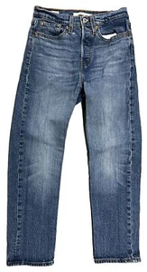 Pantalones de mezclilla rectos Levi's Premium Wedgie para mujer talla 00 (24x26) elásticos con botones - Imagen 1 de 10