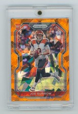 2020 Panini Prizm Joe Burrow Rookie Orange Cracked Ice Color Match!