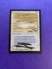 MTG Magic Circle Of Protection: White Signed Artist Proof x1 Beta Douglas Shuler