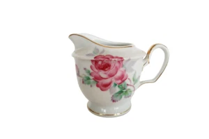 Vintage Hand Painted Gold China Rose Pattern Creamer Pitcher Occupied Japan - Picture 1 of 8