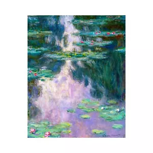 Claude Monet, Water Lilies (Nympheas), 1907, Canvas Print, 28" x 35" + Border - Picture 1 of 10