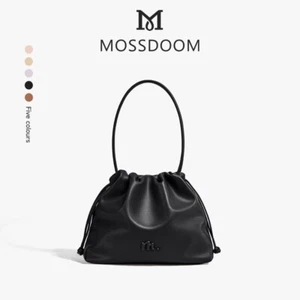 MOSSDOOM Danica Bag PU leather Shoulder For Women Simple Korean Fashion Black - Picture 1 of 3