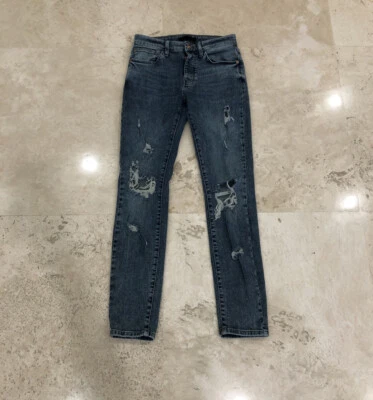 Pantalones de mezclilla desgastados Forever 21 para hombre talla 30 (calce ceñido) Foto 1 de 4