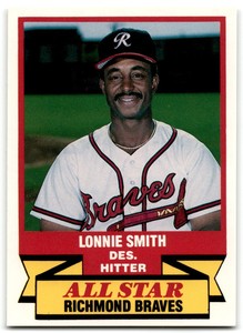 1988 CMC Triple A All-Stars Lonnie Smith Minor League Richmond Braves #24