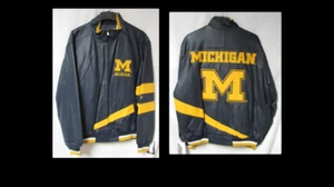 Michigan Wolverines Men's Size X-Large Leather Jacket B1 714 - Picture 1 of 4