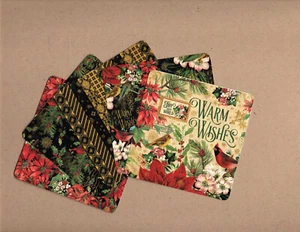 Graphic45 WARM WISHES (5) HANDMADE 4x4 POCKET PAGE CARDS Double-Sided - Picture 1 of 5