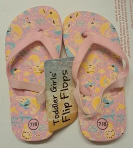 TODDLER GIRLS FLIP FLOPS PLAIN LT PINK DESIGN 7/8 NWT UE3 - Picture 1 of 2