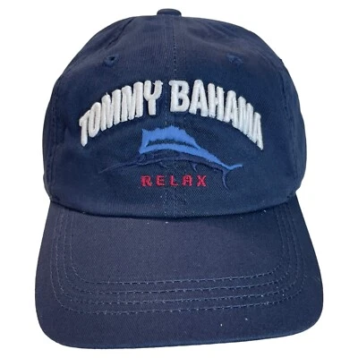 Tommy Bahama Baseball Cap Adjustable Navy Blue with Blue Marlin Logo OS - Image 1 of 4