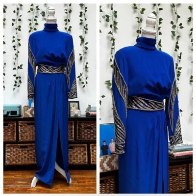 Bob Mackie Original One Of A Kind Vintage Evening Gown With Beaded Appliqué - Image 1 of 4