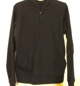 M&S BOYS ZIP UP HOODY FLEECE BLACK SWEATSHIRT HOODED SCHOOL AGE 9-10 YRS BNWT - Picture 1 of 5