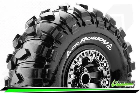Louise CR-ROWDY 1-10 Crawler Reifen Fertig Verklebt Super Soft 2.2" Felgen Schwa - Bild 1 von 1