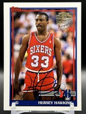 2005 Topps All Time Fan Favorite Hersey Hawkins Autograph NM+ Sixers Auto
