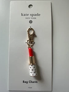 Lipstick Bag Charm Keychain - kate spade new york x Target Cream/Black/Red - Picture 1 of 1