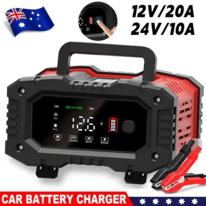 12V/20A 24V/10A Car Battery Charger Truck Boat Repair For AGM Lithium Lifepo4 - Picture 1 of 12