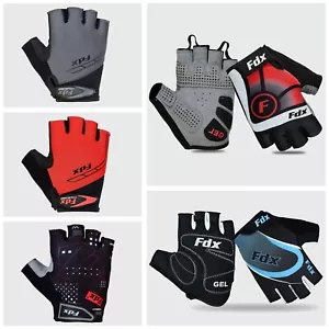 Men Cycling Gloves Bike Half Finger Bicycle Padded Fingerless fdx clearance sale - Picture 1 of 17