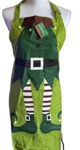 ELF DELANTAL Navidad Vacaciones Trineo Campana Bistro Etiquetas Nuevas Talla 24” X 34” Largo - Imagen 1 de 6