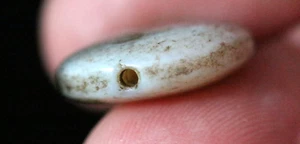 Antiguo Imperio Bactriano Natural Ágata Tibetana Ojo Cuentas 3,4 gramos 18 mm Para Sin Cuello - Imagen 1 de 4