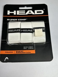 Super Comp Racquet Overgrip - Tennis Racket Grip Tape - 3-Pack, White - Picture 1 of 2