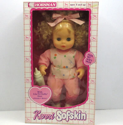 Muñeca bebé Horsman Kerri Sofskin Horsman 1990 vintage bebidas mojados ojos dormidos #14355 Foto 1 de 4