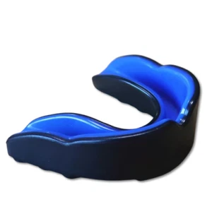 Adult Boxing Gum Shield, Mouth Guard with Protective Case, Black & Red - Picture 1 of 3