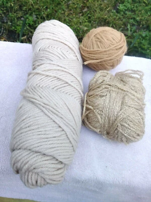 Surtido artesanal de hilo bronceado/oro 6,1 oz peso real Foto 1 de 3