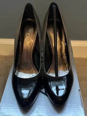 "Tacones Aldo charol Patosdeminas talla EU 36B US 5,5 negro/gris Ombré 4""" Foto 1 de 4