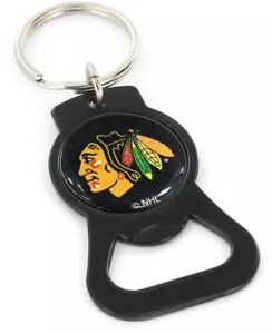 CHICAGO BLACKHAWKS - PORTACHIAVI APRIBOTTIGLIE - NUOVO - NHL-BK-702-04-BK - Foto 1 di 1