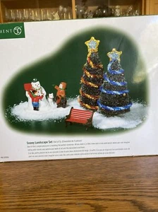Dept 56 General Village 2001 SNOWY LANDSCAPE SET - SET OF 5 - 52990 Retired 2002 - Bild 1 von 6