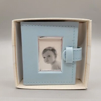 Hallmark Baby Blue Simulated Leather Photo Album Brag Book Holds 24 Photos - Image 1 of 4