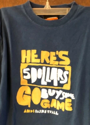 Camisa vintage Y 1 niño talla L manga larga azul punto 14-16 21" pecho 26" largo Foto 1 de 4