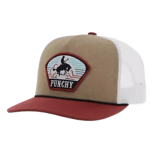 Hooey Youth Punchy Graphic Tan Western Trucker Cap 5032T-TNWH-Y - Picture 1 of 2