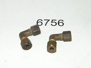 2 codos vintage de latón 90° compresión 3/16 x 3/16 - Imagen 1 de 2