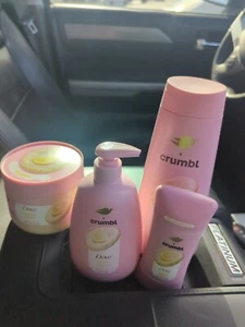 Dove X Crumbl Lemon Glaze Body Scrub Lotion Soap Deodorant Set Of 4 - Picture 1 of 5